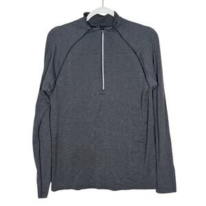 Lululemon Metal Vent Tech 1/2 Zip 2.0 Deep Coal / Black Men's Medium M3CX8S